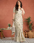 Vasthrlay Womens Printed Unstitched White Saree
