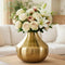Metal Round Flower Vase for Home Decor