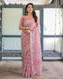 Vasthrlay Floral Prints Tasseled Saree