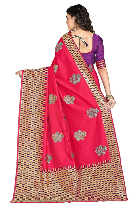 Vasthrlay Jacquard Gs Bridal Pink Ethnic Wear