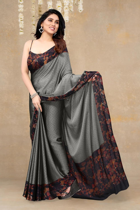 Vasthrlay Fashion Rhinestone Embellished Black Ethnic Wear