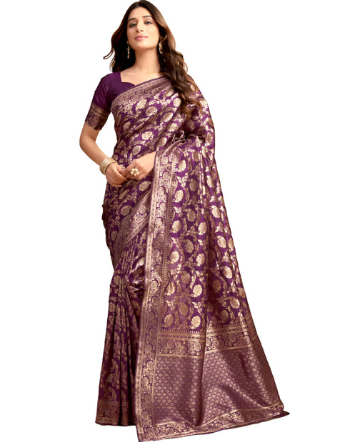 Vasthrlay Banarasi Traditional Unstitched Saree