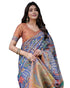 Vasthrlay Handloom Cotton Turquoise Saree