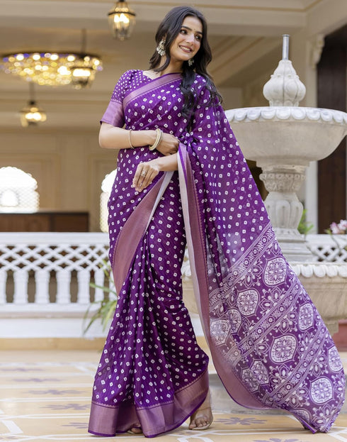 Vasthrlay Womens Striped Unstitched Dusty Pink Saree