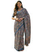 Vasthrlay Womens Printed Blue | Multi Saree With Unstitched Blouse Piece