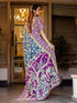 Vasthrlay Womens Printed Unstitched Red Saree