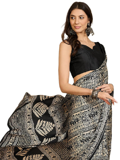 Vasthrlay Jacquard Olive Saree