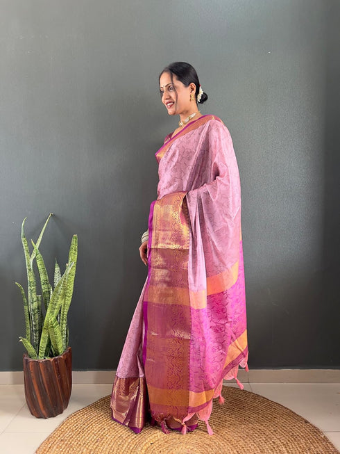 Vasthrlay Kanjivaram Blouse Traditional Pistablue