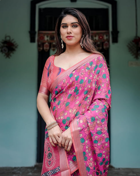 Vasthrlay Tasselled Elephant Saree