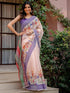 Vasthrlay Womens Printed Unstitched Multicolor Saree