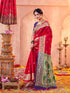 Vasthrlay Weaving Paithani Unstitched Dark Green Saree