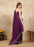 Vasthrlay Siroski Unstitch Purple Ethnic Wear