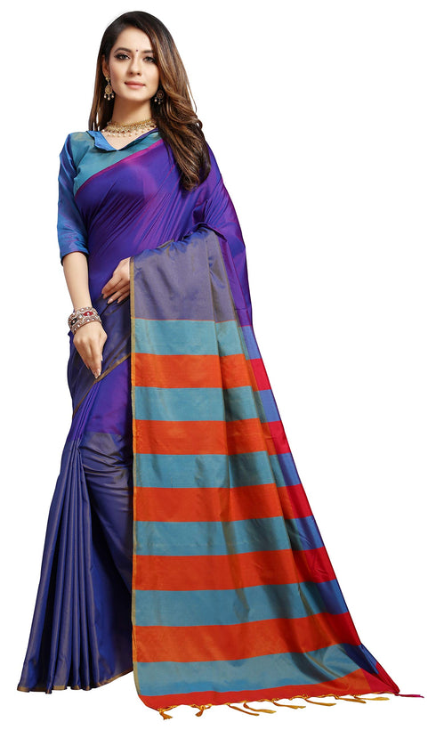 Vasthrlay Royal Blue Saree