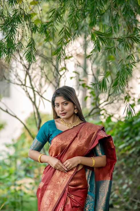 Vasthrlay Kanjivaram Unstitched Piece Blue