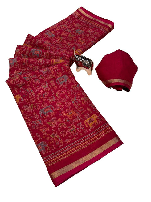 Vasthrlay Ghicha Kalamkari Print