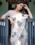 Vasthrlay Womens Printed Unstitched Light Green Saree