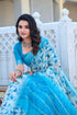 Vasthrlay Sky Blue Unstitched Saree