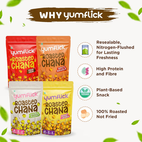 Yumflick Roasted Chana With Skin Combo Pack