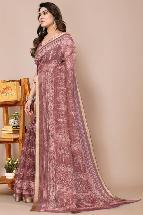 Vasthrlay Fashion Polyester Printed Black Ethnic Wear