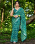 Vasthrlay Georgette Bandhani Unstitched Maroon Saree