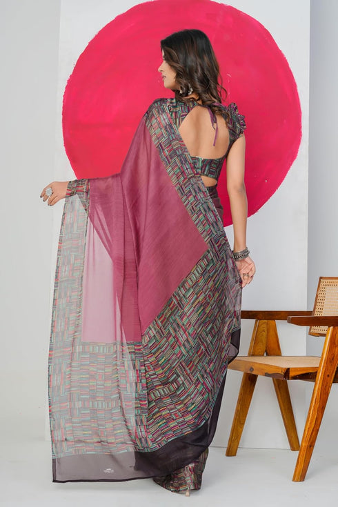 Vasthrlay Fashion Chiffon Printed Ethnic Wear