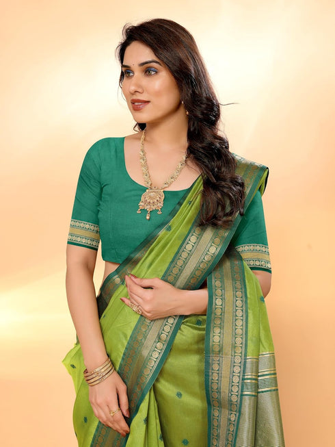 VasthrlayJacquard Boardered Unstitched Mustard Free Ethnic Wear
