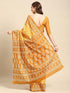 Vasthrlay Cotton Printed Mulmul Blue Saree