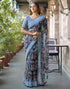 Vasthrlay Chiffon Blouse Maroon Saree