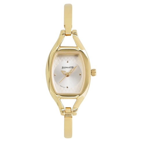 Sonata Pankh Silver Dial Women Watch With Metal Strap
