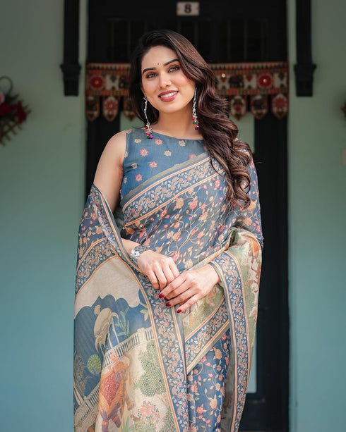 Vasthrlay Cotton Handloom Tassels Saree
