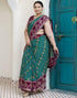 Vasthrlay Georgette Bandhani Unstitched Purple Saree