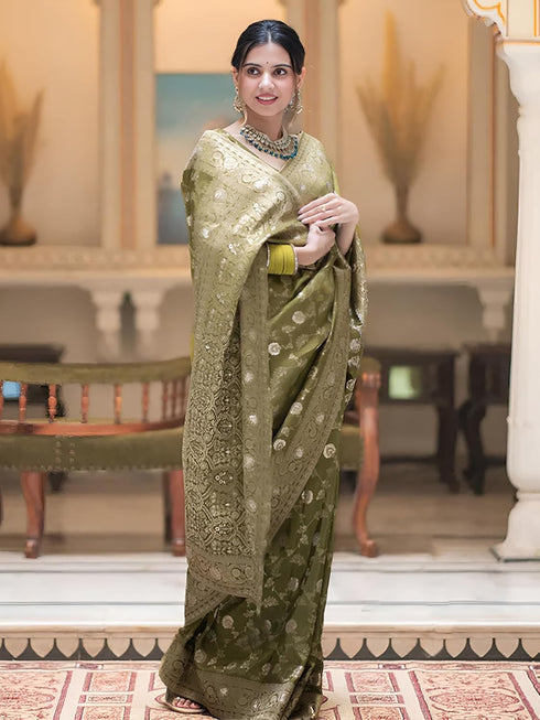 Vasthrlay Kanjivaram Banarasi Wedding Sari Az Ys Shayani Saree