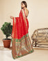 Vasthrlay Paithani Jacquard Unstitched Pink Saree