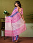 Vasthrlay Chanderi Printed Unstitched Blue Saree