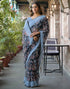 Vasthrlay Chiffon Blouse Maroon Saree