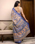 Vasthrlay Womens Printed Unstitched White Saree