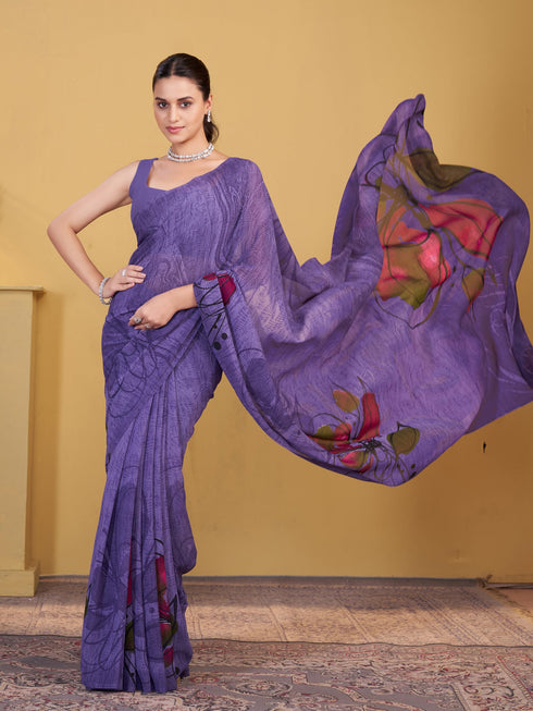 Vasthrlay Georgette Printed Saree