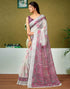 Vasthrlay Womens Cotton Printed Pink Saree