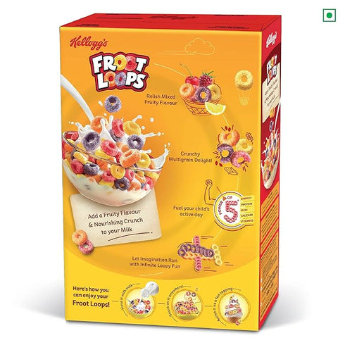 Kellogg's Chocos Fills, Double Chocolaty, Anytime Snack, & New Kellogg's Froot Loops, Crunchy Multigrain Breakfast Cereal