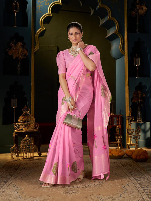 Vasthrlay Exquisite Traditional Intricate Gold Tone Saree