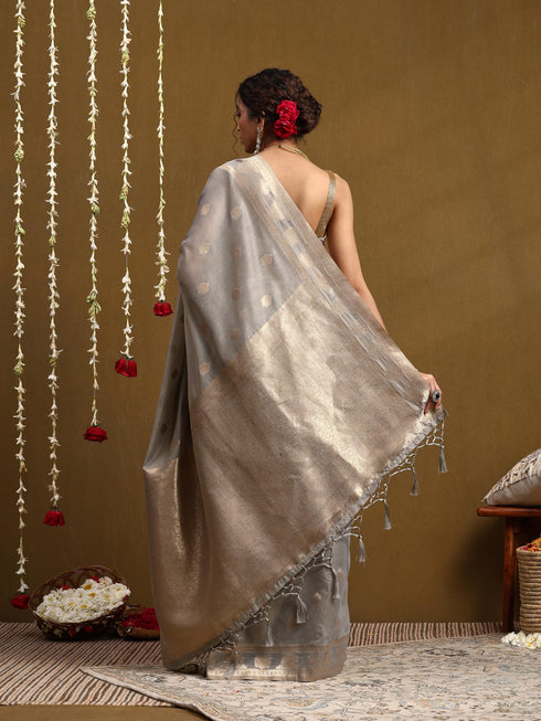 Vasthrlay Banarasi Unstitched Saree