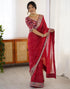Vasthrlay Georgette Embroidery Mustard Mustard Yellow Saree