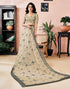Vasthrlay Womens Printed Unstitched Olive Green Saree