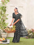 Vasthrlay Womens Printed Unstitched Sage Green Saree