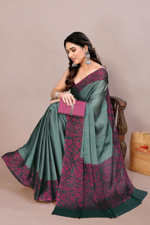 Vasthrlay Fashion Chiffon Abstrect Printed Ethnic Wear