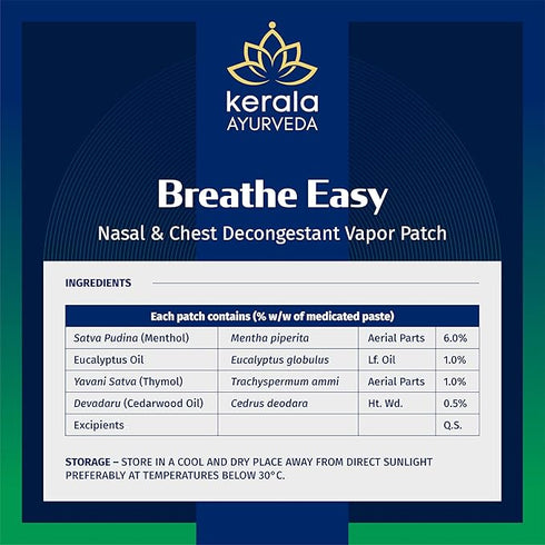 Kerala Ayurveda Breathe Easy Vapour Patch