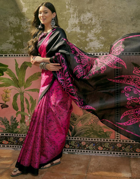 Vasthrlay Womens Printed Unstitched Beige Saree