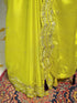 Vasthrlay Sequins Embroidery Peach Saree