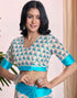 Vasthrlay Georgette Printed Unstitched Multicolor Saree