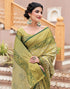 Vasthrlay Banarasi Kanjivaram Unstitched Black Saree